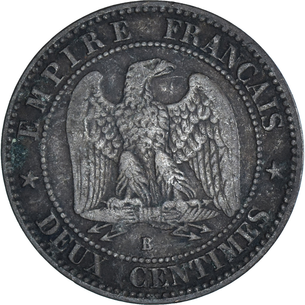 Münze, Frankreich, 2 Centimes, 1855