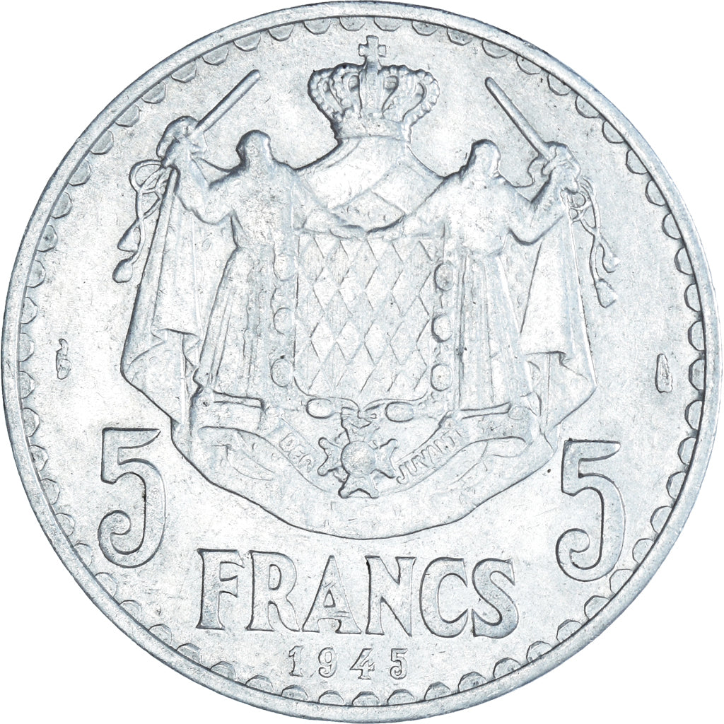 Moneta, Monaco, 5 Francs, 1945