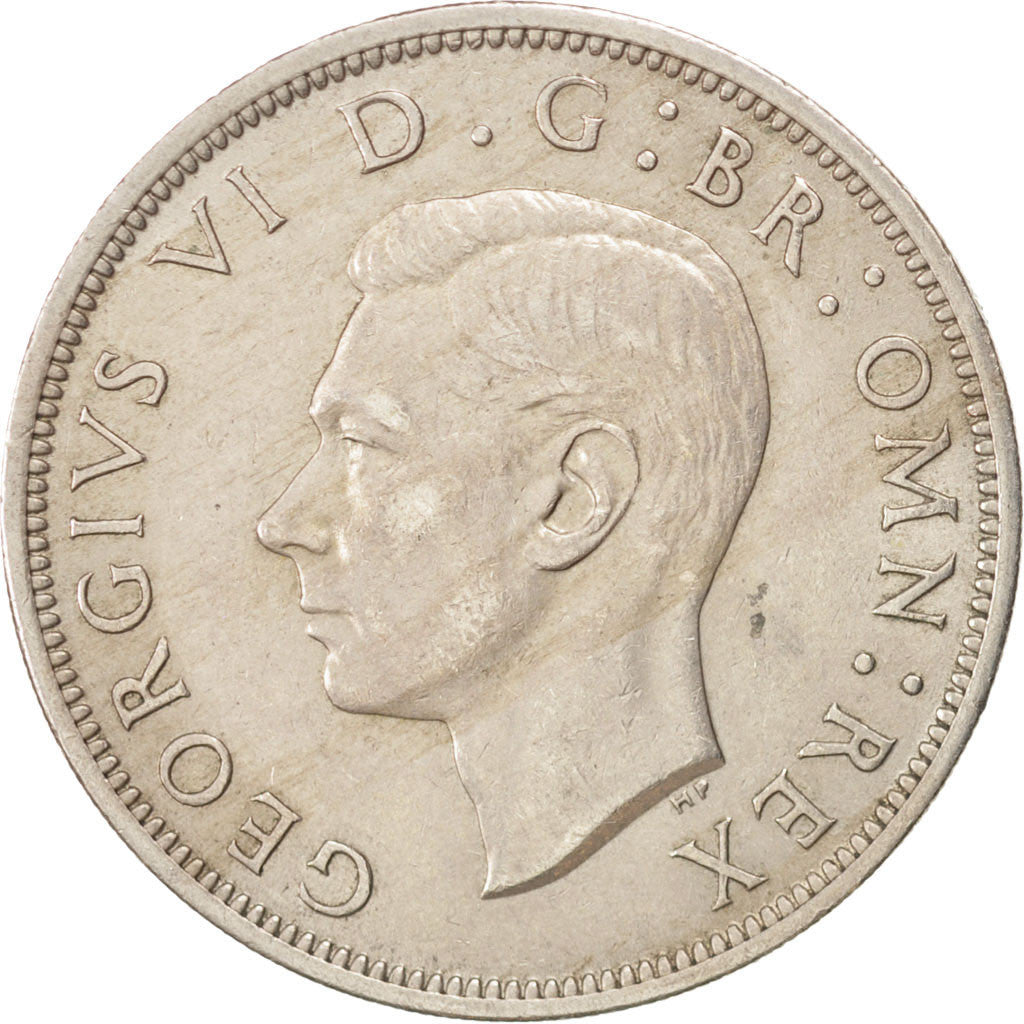 GREAT BRITAIN, 1/2 Crown, 1948, KM #866, AU(55-58), Copper-Nickel, 32.3, 14.37