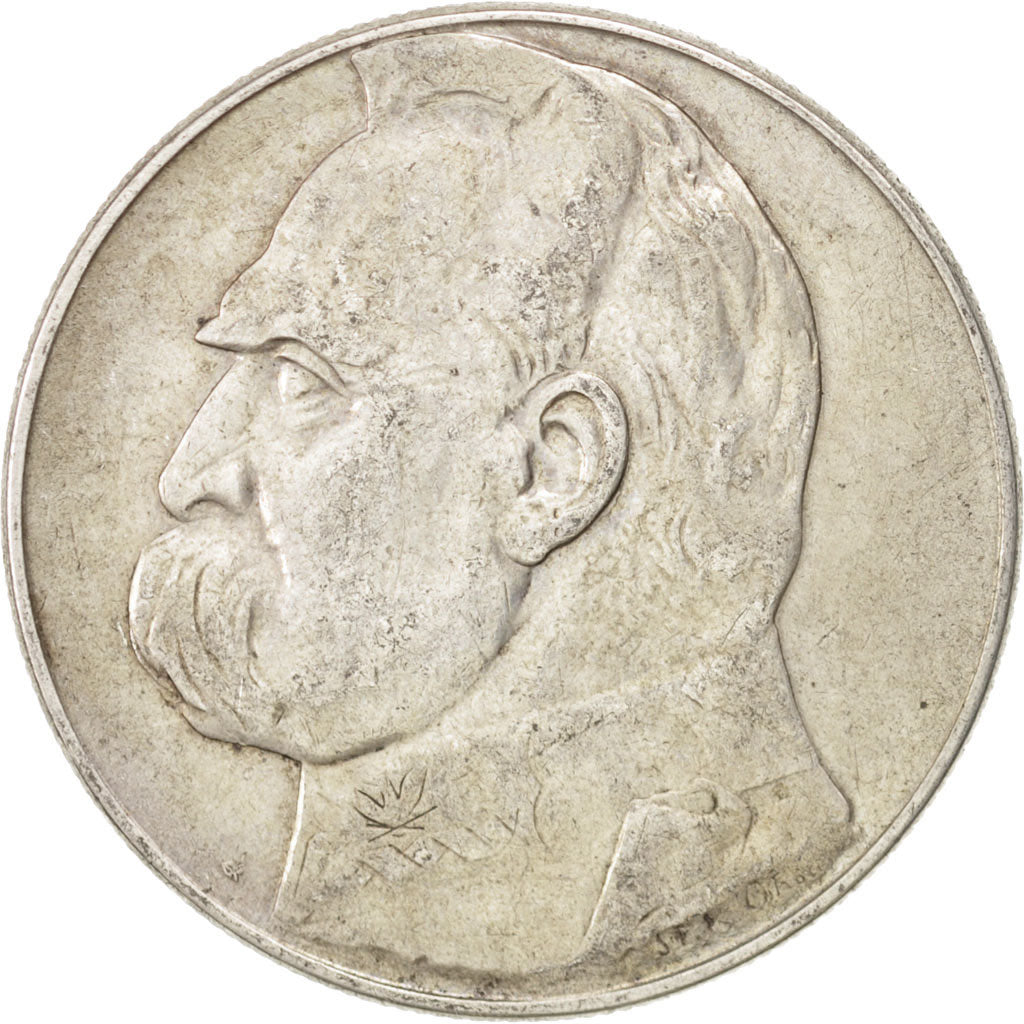 POLAND, 10 Zlotych, 1935, Warsaw, KM #29, EF(40-45), Silver, 34, 21.97