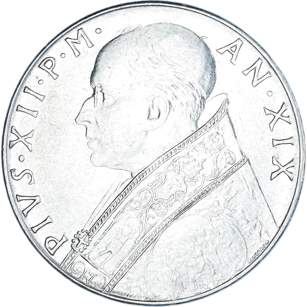 Münze, Vatikan, 100 Lire, 1957