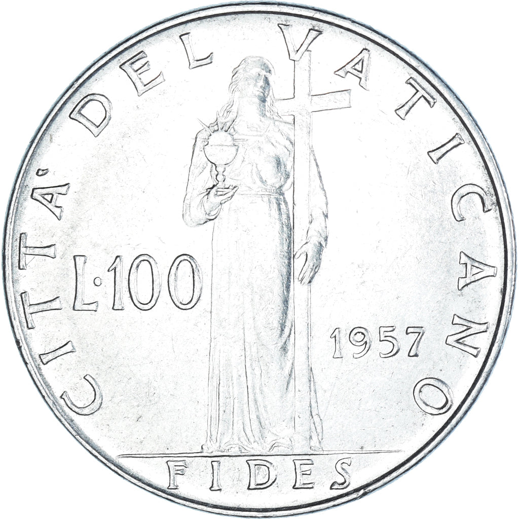 Münze, Vatikan, 100 Lire, 1957