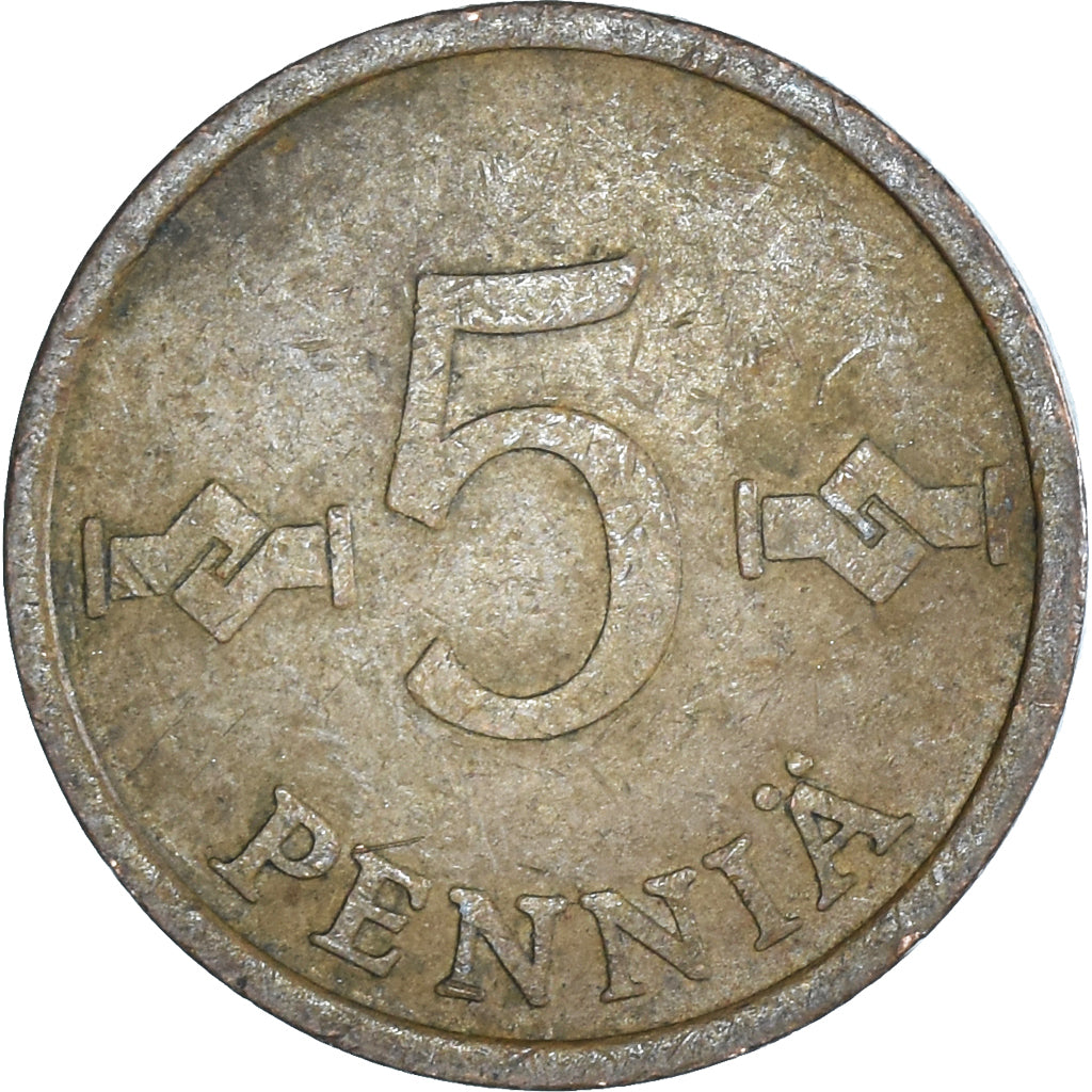 Moneta, Finlandia, 5 Pennia, 1968