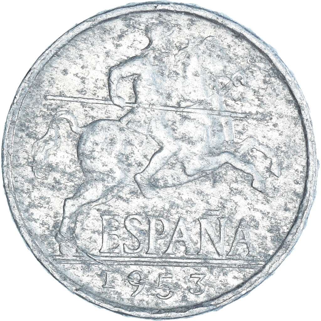Münze, Spanien, 5 Centimos, 1953