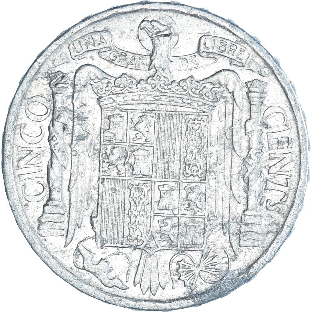 Münze, Spanien, 5 Centimos, 1953