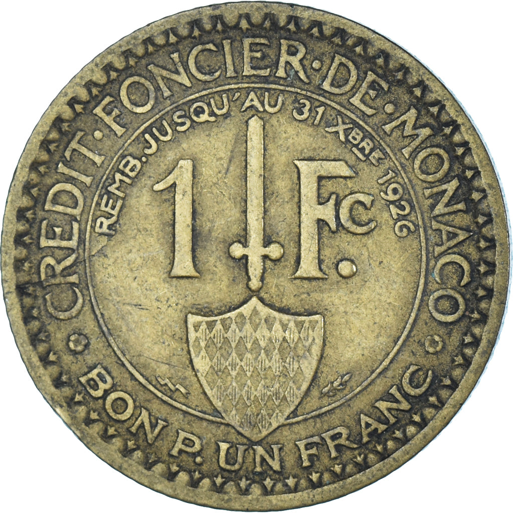 Moneda, Mónaco, Franc, 1924