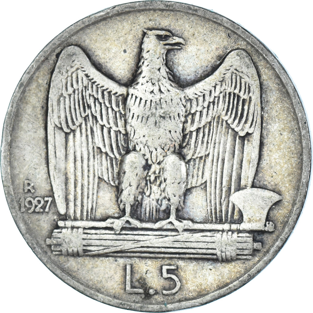 Moneda, Italia, 5 Lire, 1927