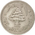 LEBANON, 10 Piastres, 1961, KM #24, AU(50-53), Copper-Nickel, 21.8, 3.50