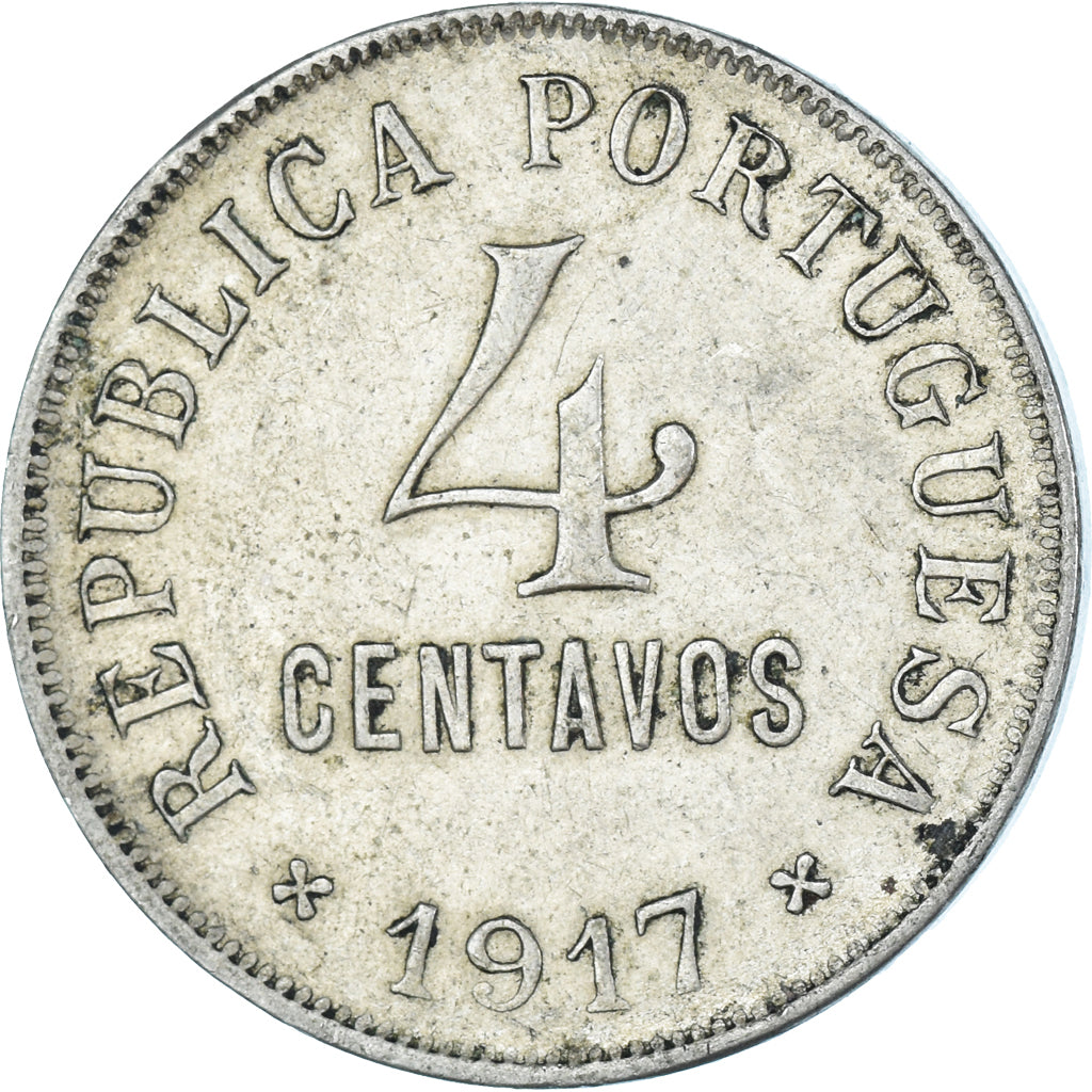 Coin, Portugal, 4 Centavos, 1917
