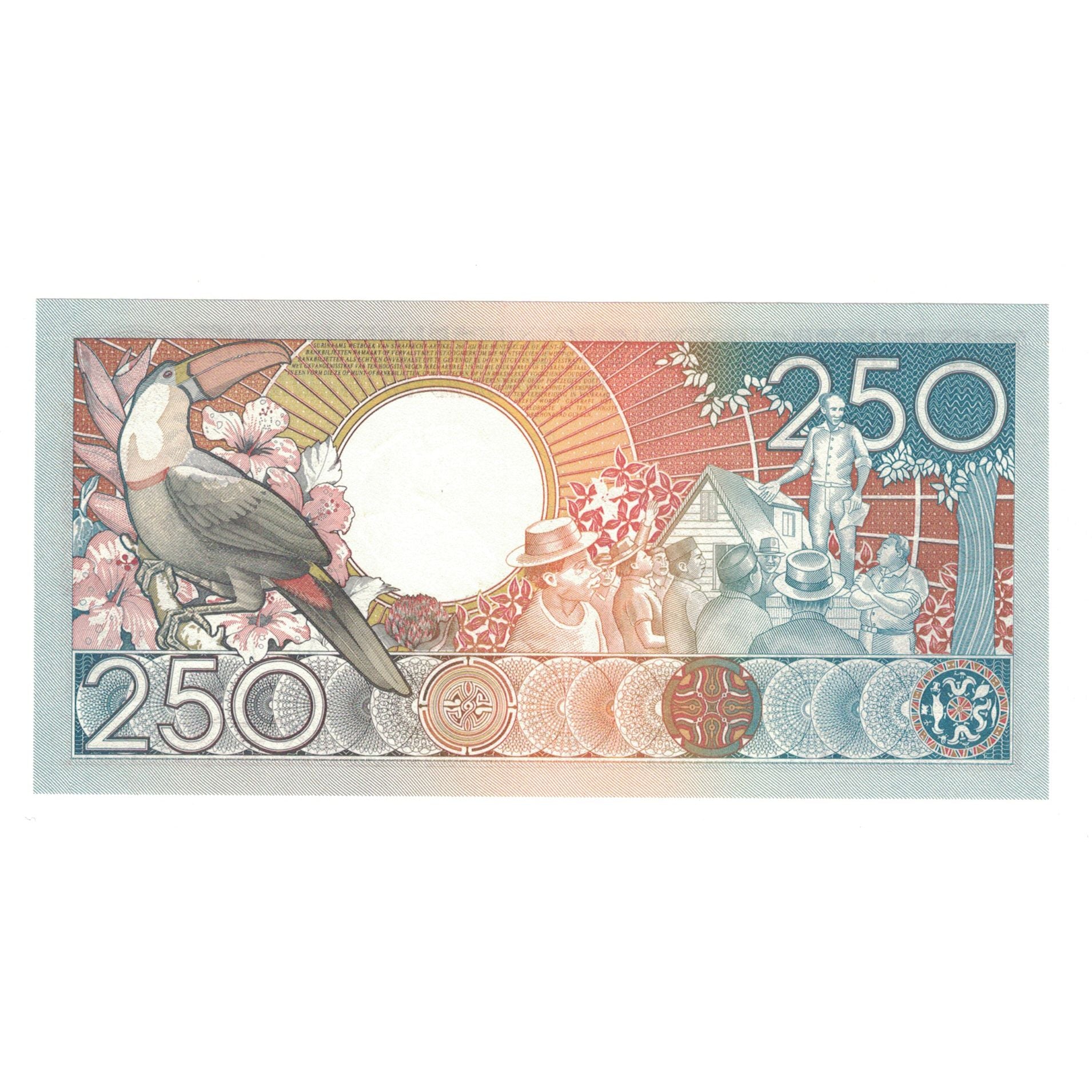 Banknote, Surinam, 250 Gulden, 1988, 1988-01-09, KM:134, UNC(65-70)