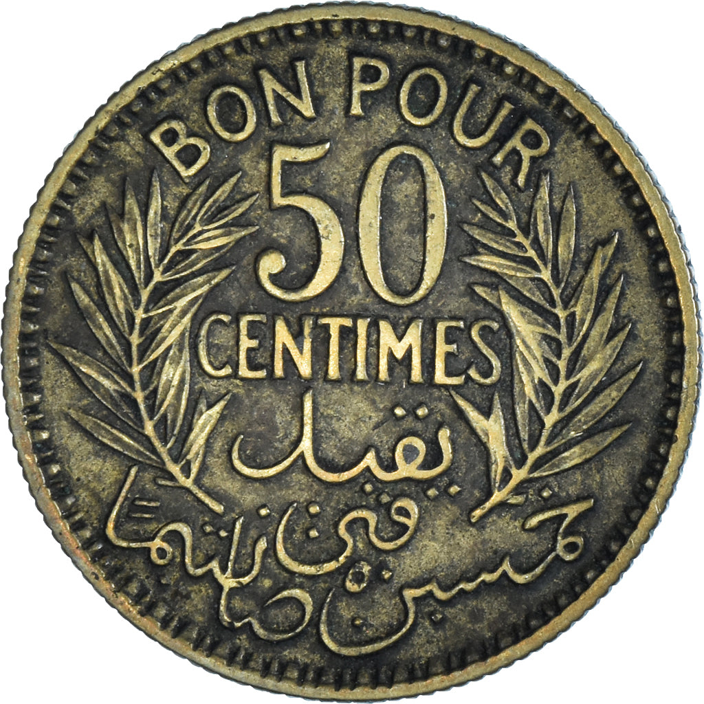Moneda, Túnez, 50 Centimes, 1926