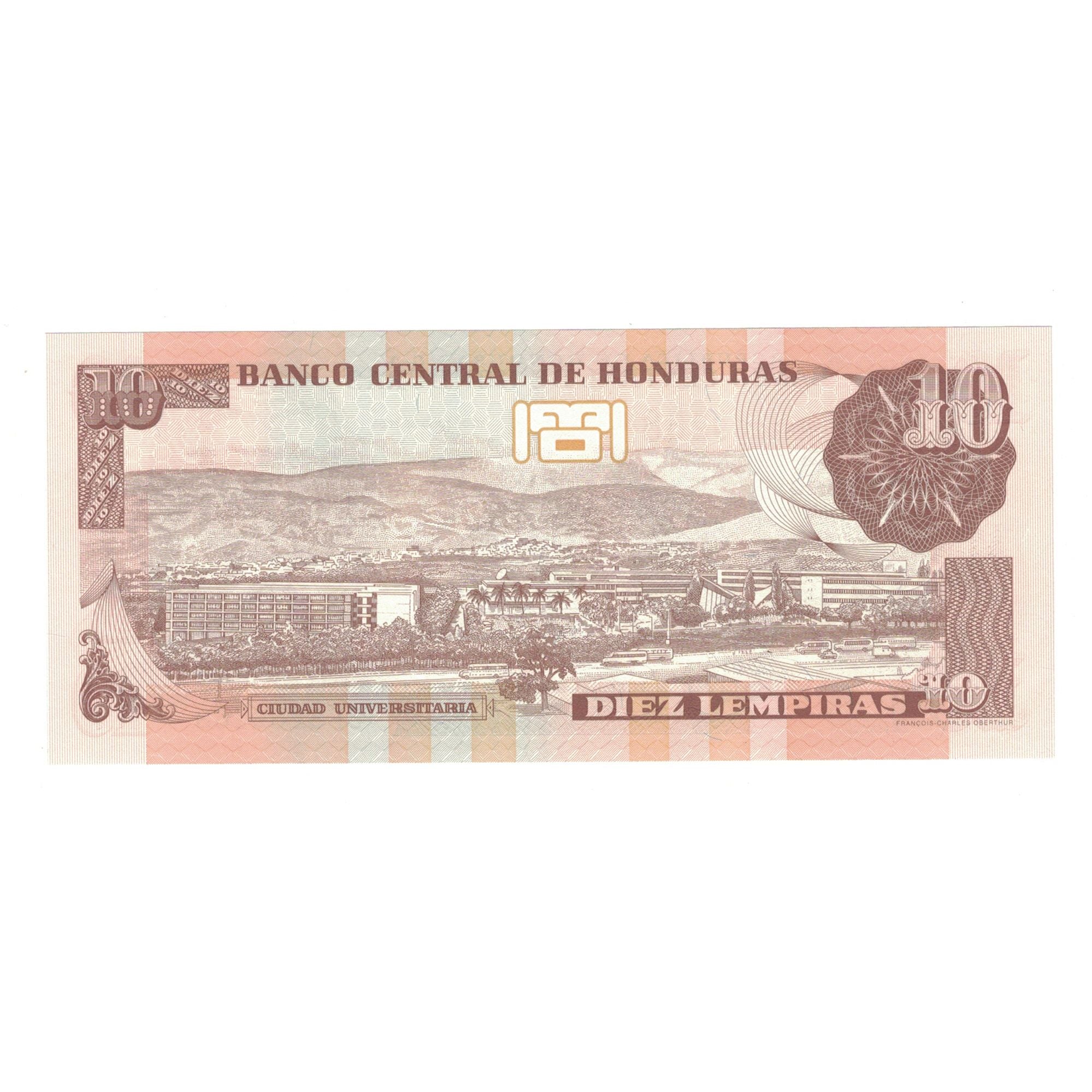 Banknote, Honduras, 10 Lempiras, 2006, 2006-07-13, KM:86d, UNC(65-70)
