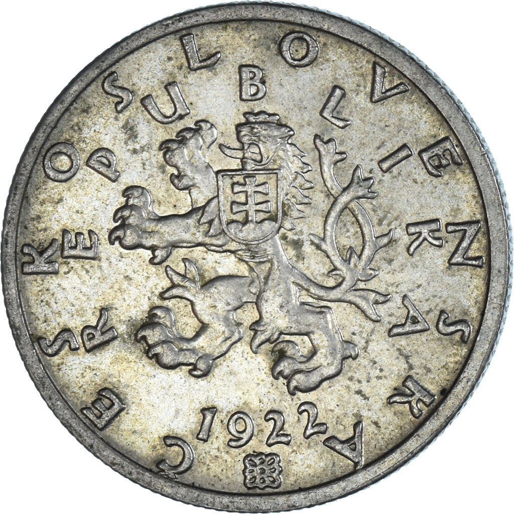 Monnaie, Tchécoslovaquie, 50 Haleru, 1922