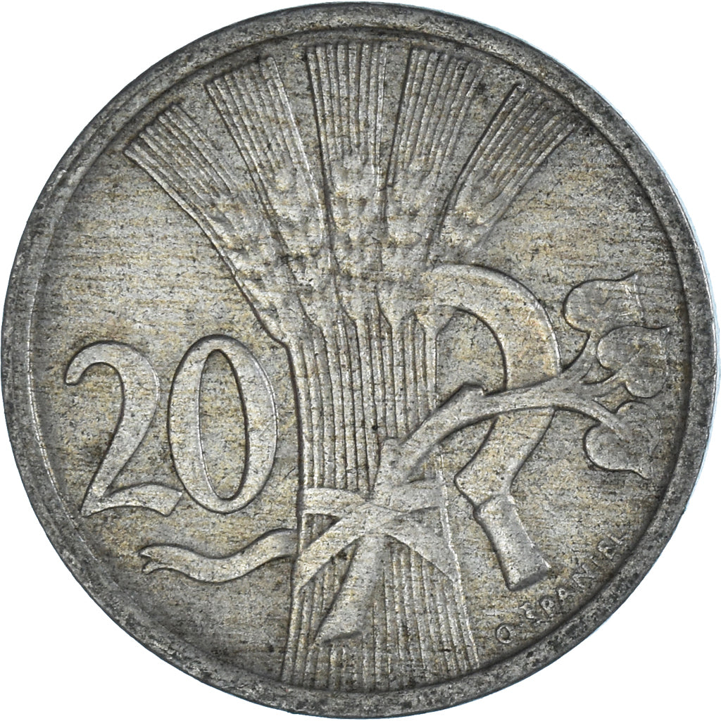 Münze, Tschechoslowakei, 20 Haleru, 1922