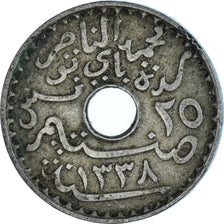 Munten, Tunisië, 25 Centimes, 1920