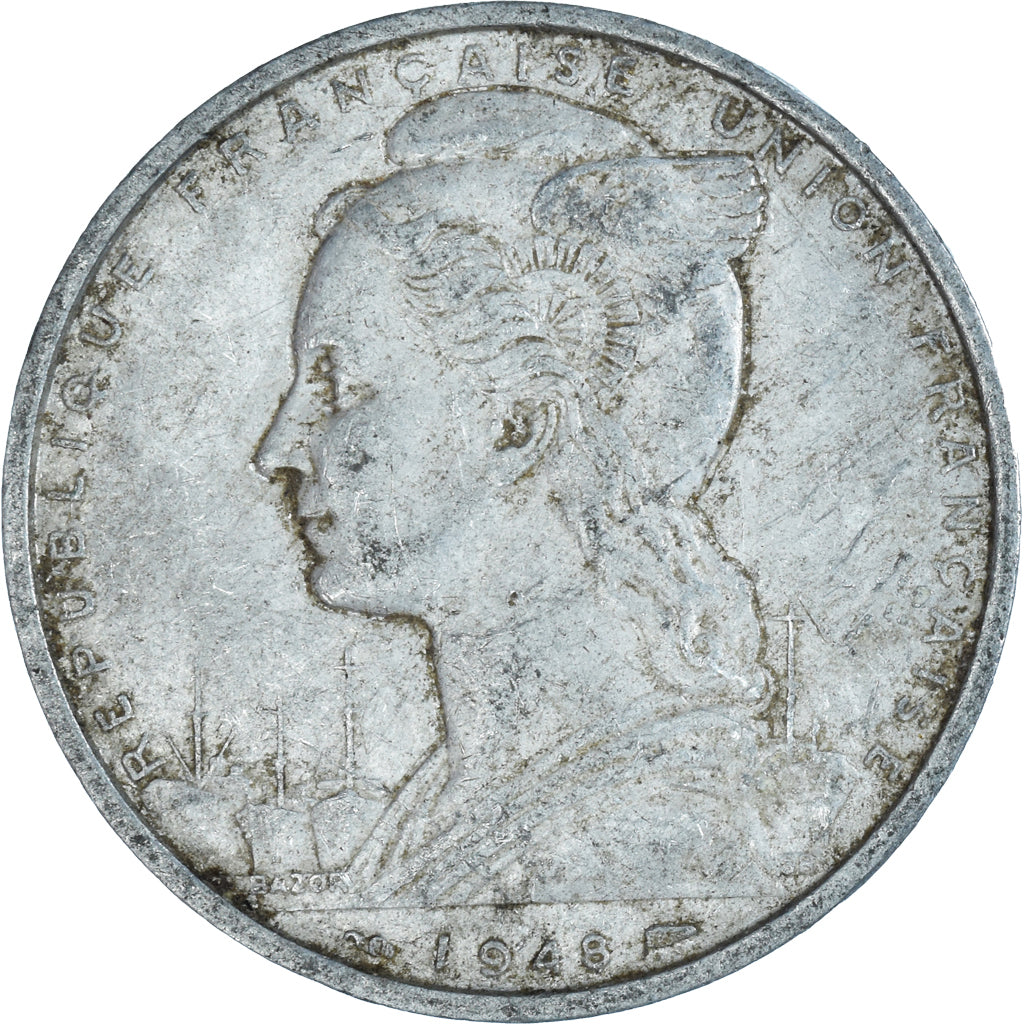 Coin, Somalia, 5 Francs, 1948