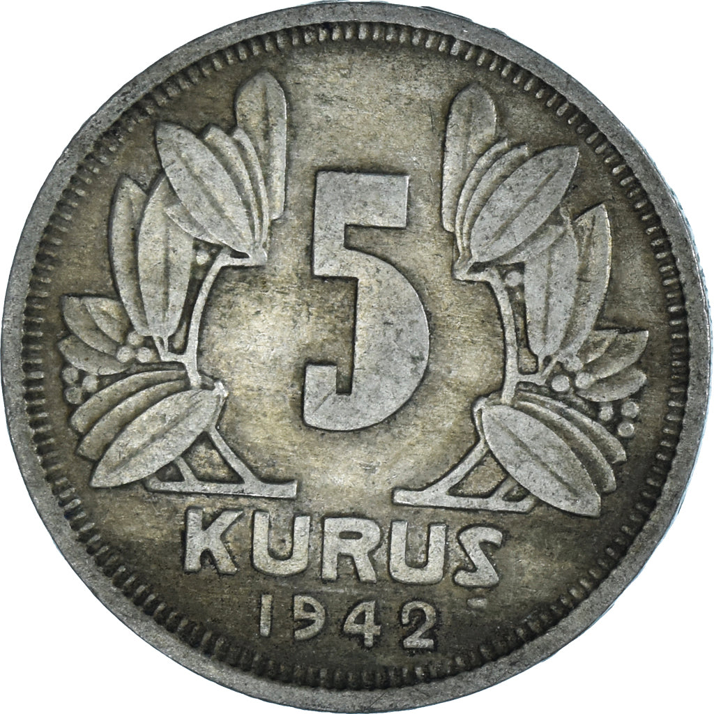 Munten, Turkije, 5 Kurus, 1942