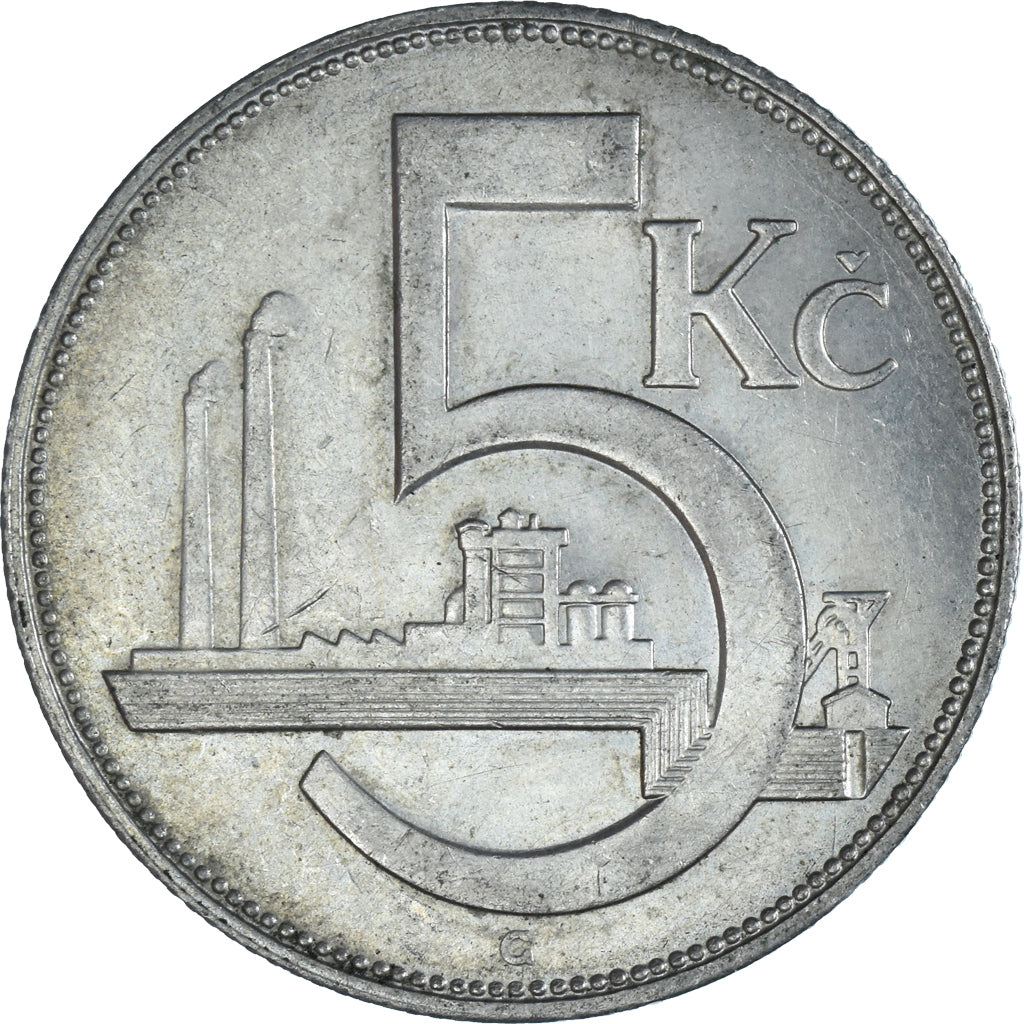 Munten, Tsjecho-Slowakije, 5 Korun, 1925