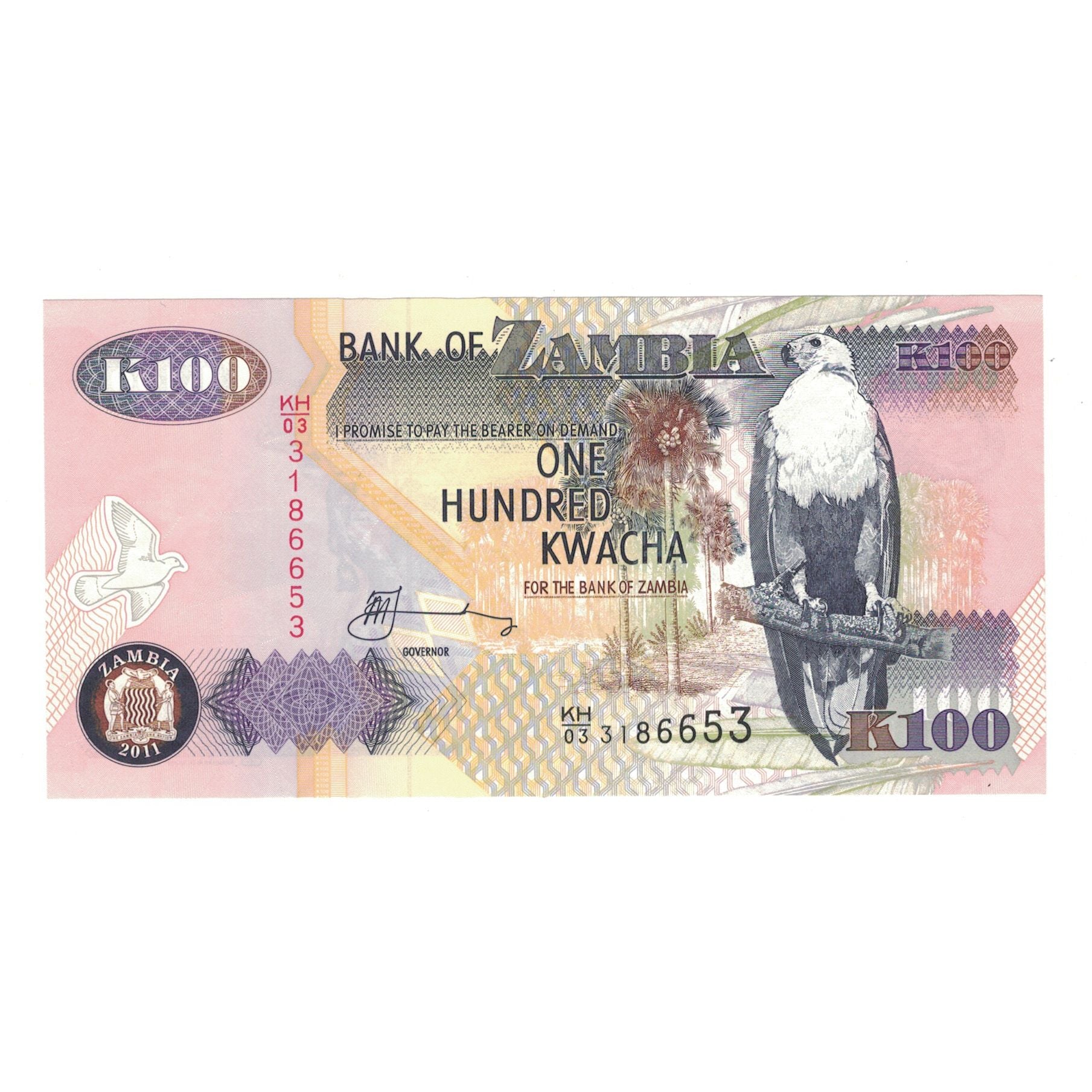 Banknote, Zambia, 100 Kwacha, 2011, AU(55-58)