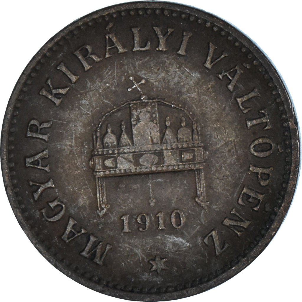 Moeda, Hungria, 2 Filler, 1910
