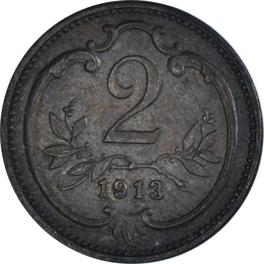 Coin, Austria, 2 Heller, 1913
