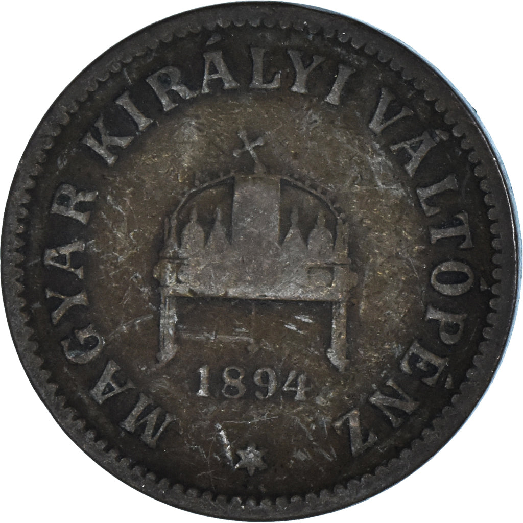 Moeda, Hungria, 2 Filler, 1894