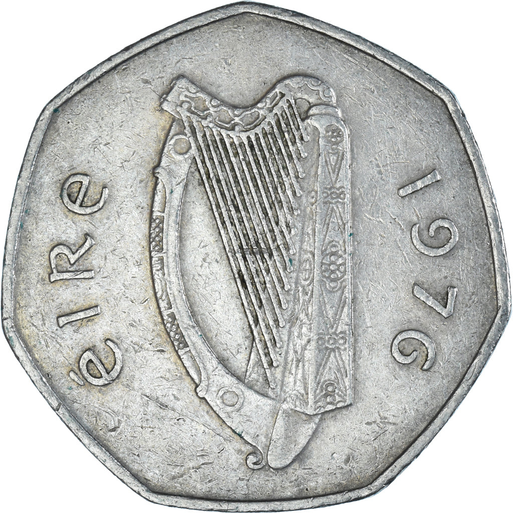 Moneda, Irlanda, 50 Pence, 1976