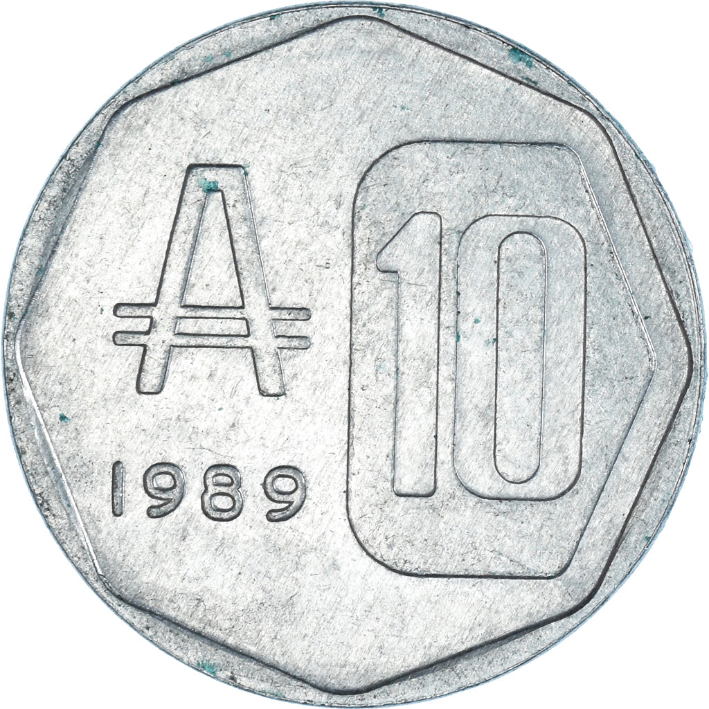 Coin, Argentina, 10 Australes, 1989