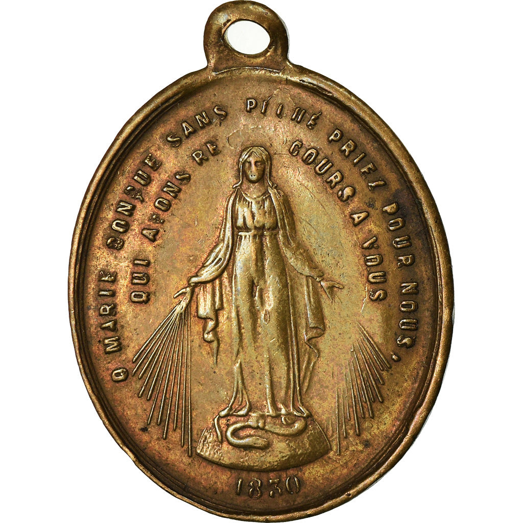 Francia, medalla, Saint Jean-Baptiste De La Salle, Religions & beliefs, 1830