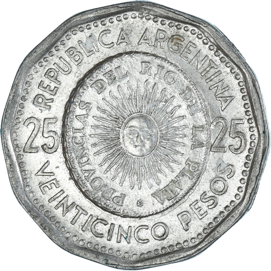 Moeda, Argentina, 25 Pesos, 1967