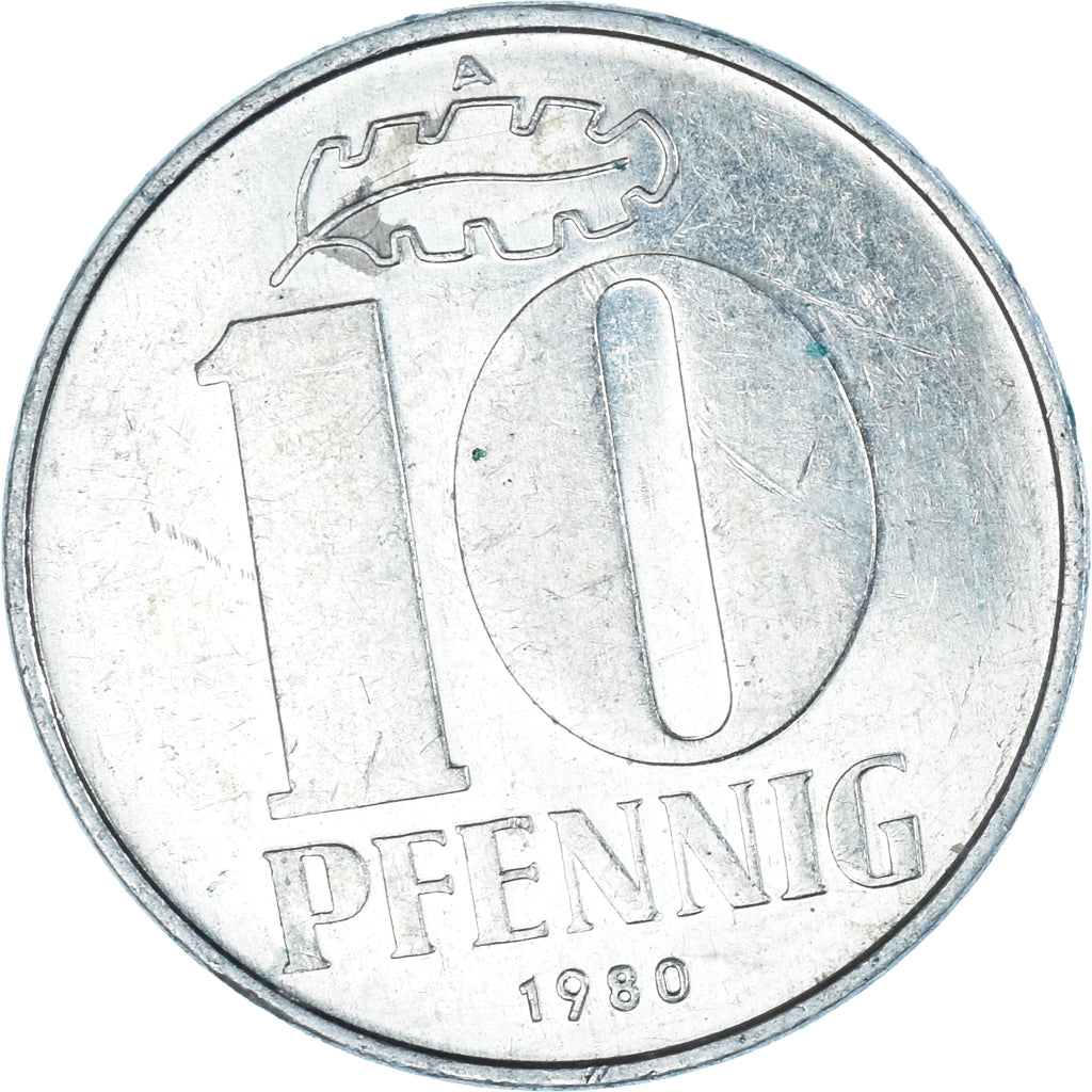 Coin, GERMAN-DEMOCRATIC REPUBLIC, 10 Pfennig, 1980
