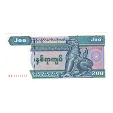 Banknot, Myanmar, 200 Kyats, KM:75b, UNC(65-70)