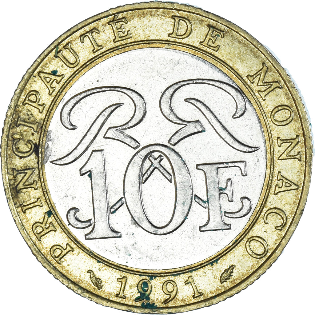 Coin, Monaco, 10 Francs, 1991
