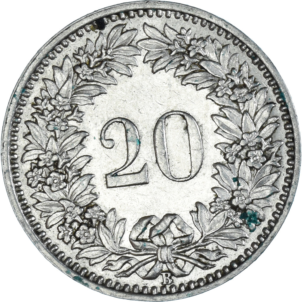 Moneda, Suiza, 20 Rappen, 1933