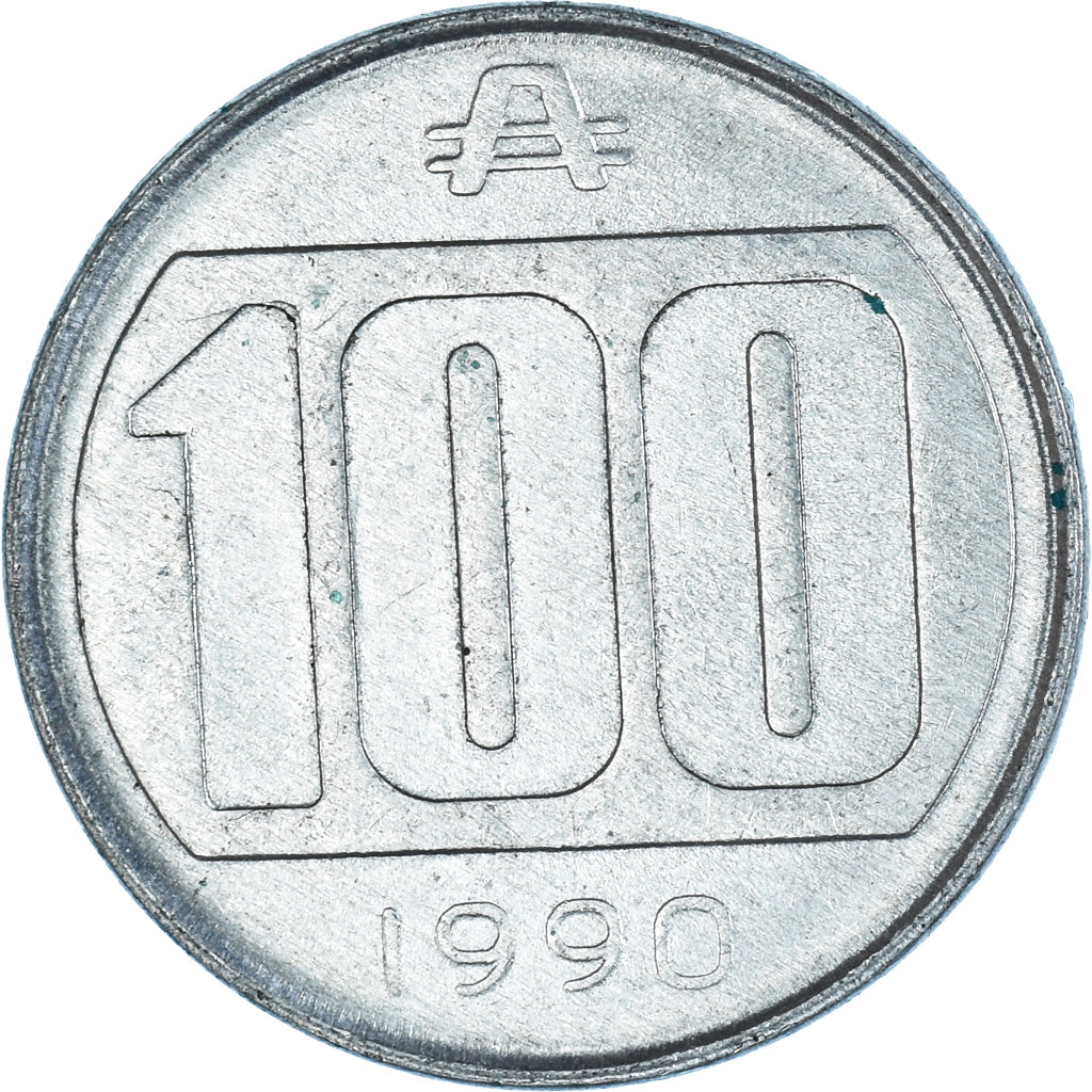 Moneda, Argentina, 100 Australes, 1990