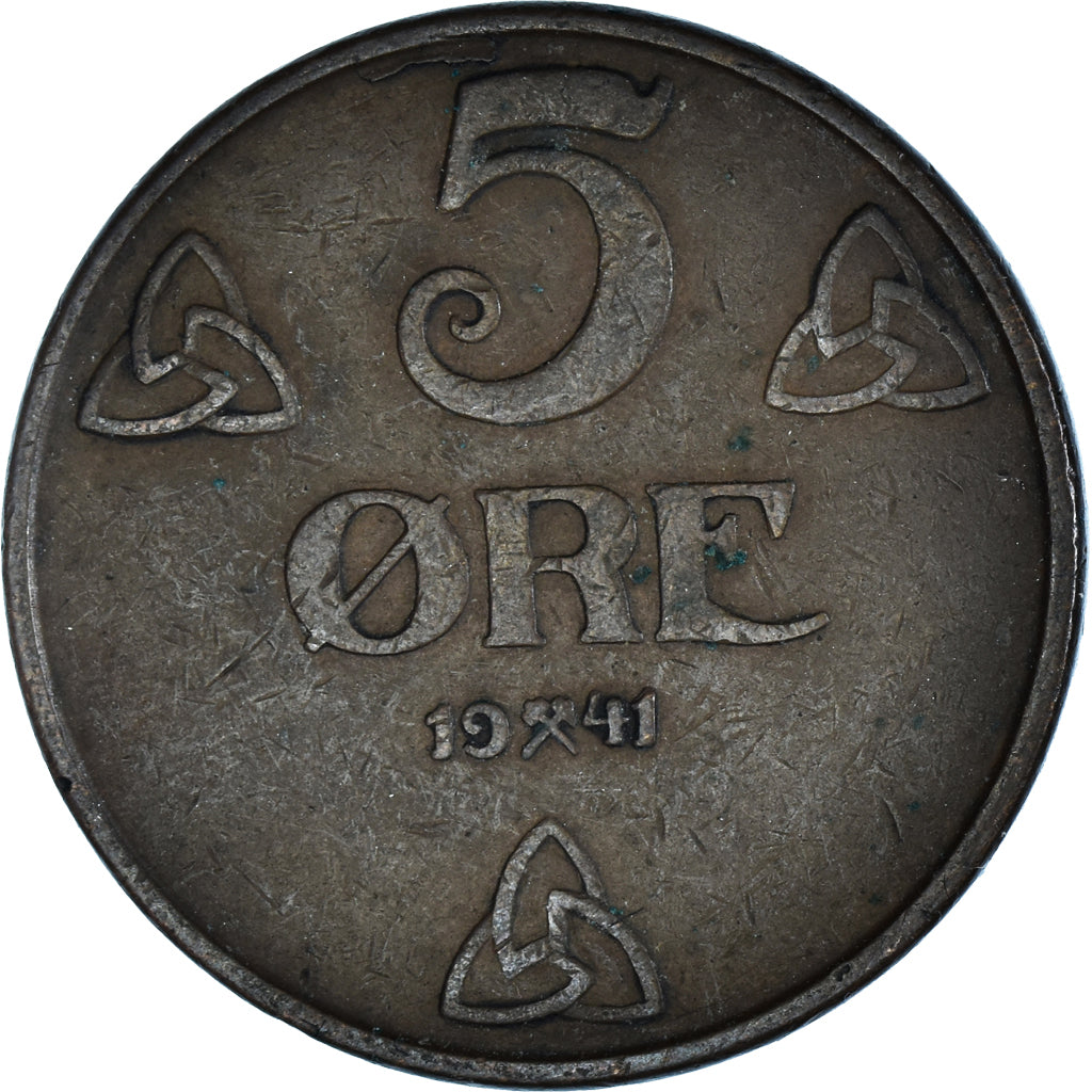 Munten, Noorwegen, 5 Öre, 1941