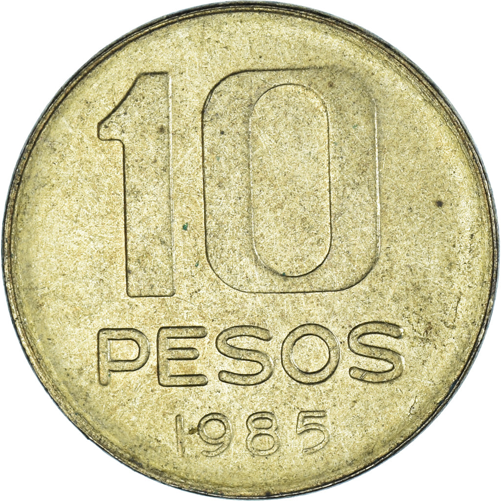 Moneda, Argentina, 10 Pesos, 1985