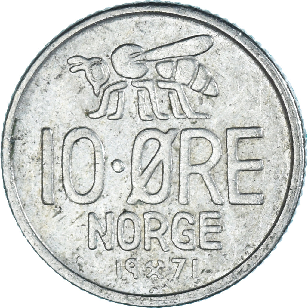 Monnaie, Norvège, 10 Öre, 1971