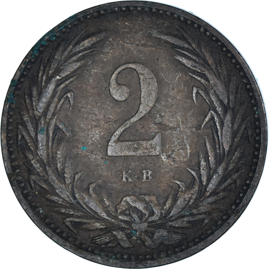 Moeda, Hungria, 2 Filler, 1901