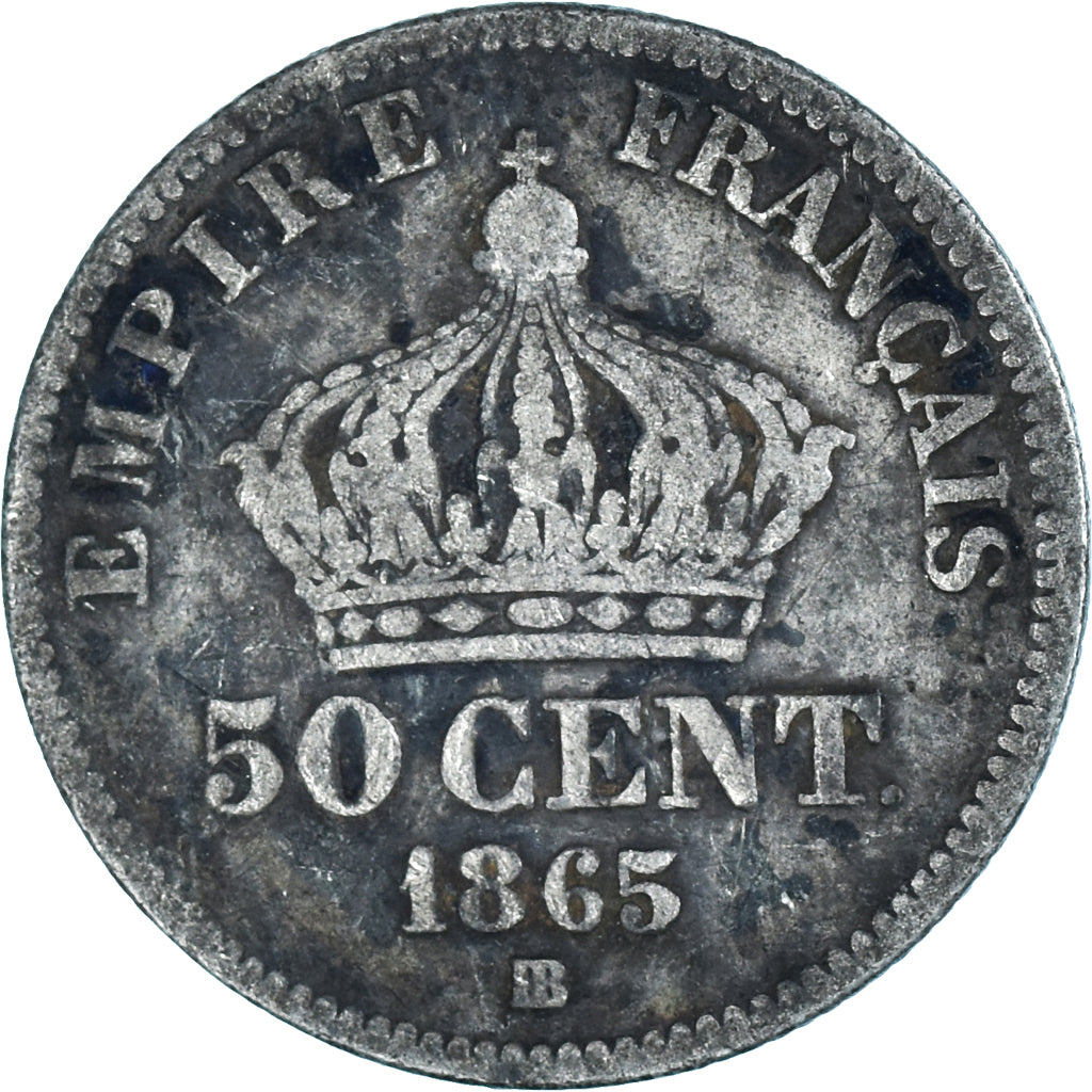 Coin, France, 50 Centimes, 1865