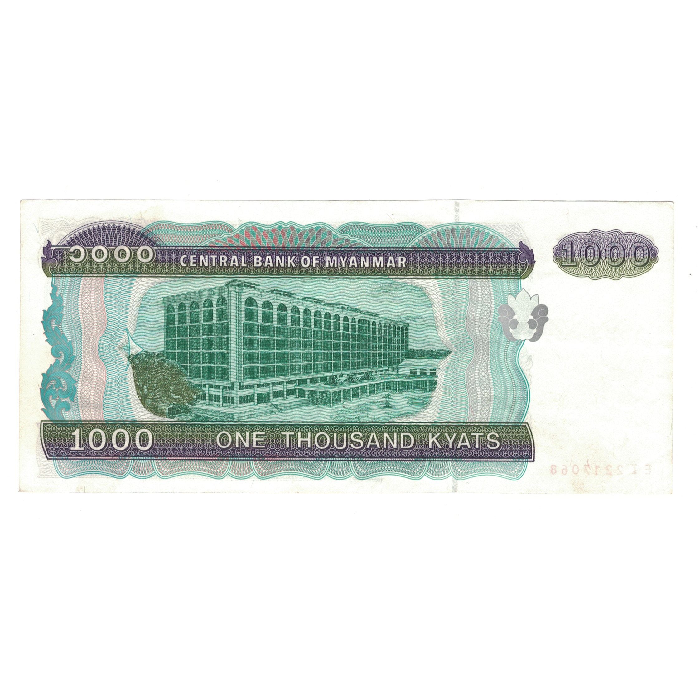 Banknote, Myanmar, 1000 Kyats, KM:77b, AU(50-53)