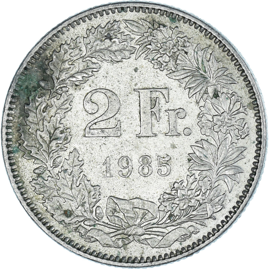 Moeda, Suíça, 2 Francs, 1985
