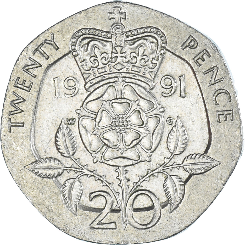 Münze, Großbritannien, 20 Pence, 1991