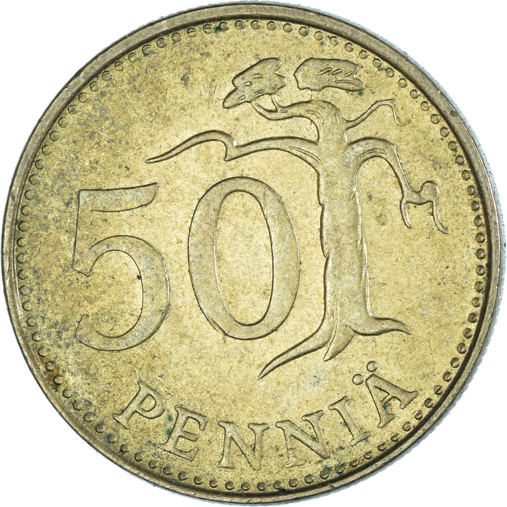 Moneta, Finlandia, 50 Penniä, 1981