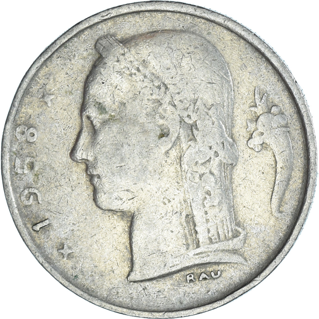 Moeda, Bélgica, Franc, 1958