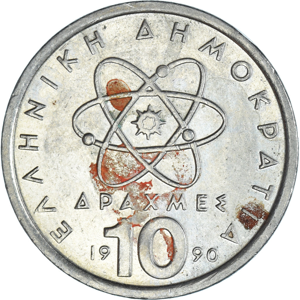 Monnaie, Grèce, 10 Drachmes, 1990