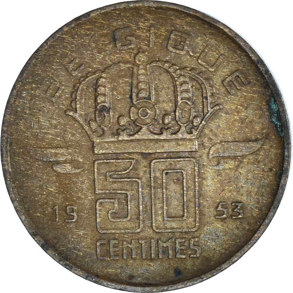 Munten, België, 50 Centimes, 1953