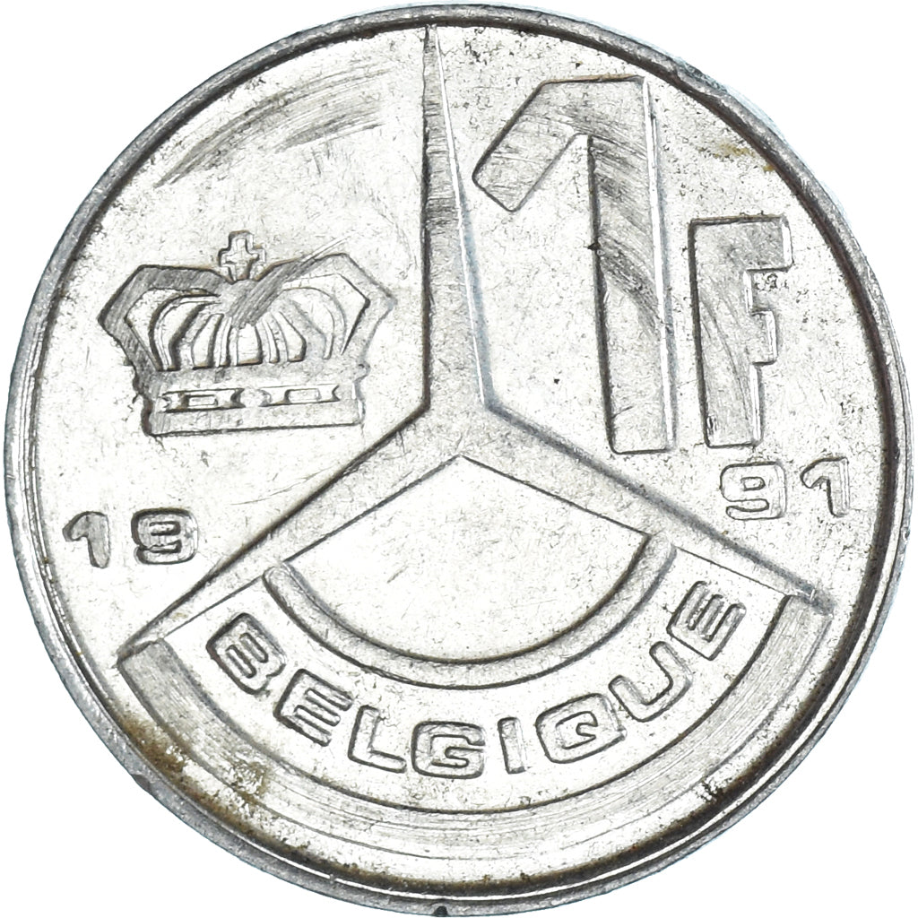 Münze, Belgien, Franc, 1991
