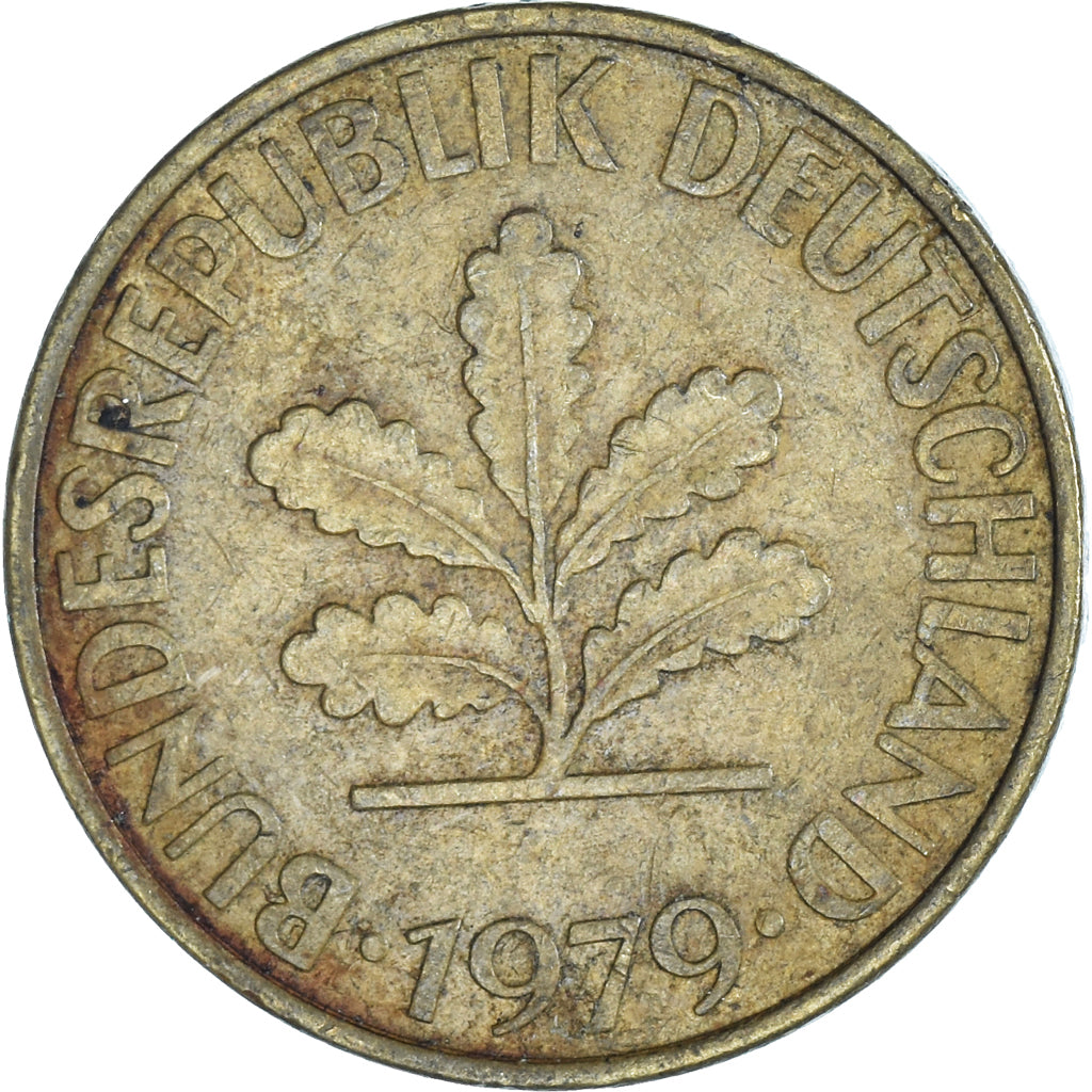 Moneta, GERMANIA - REPUBBLICA FEDERALE, 10 Pfennig, 1979