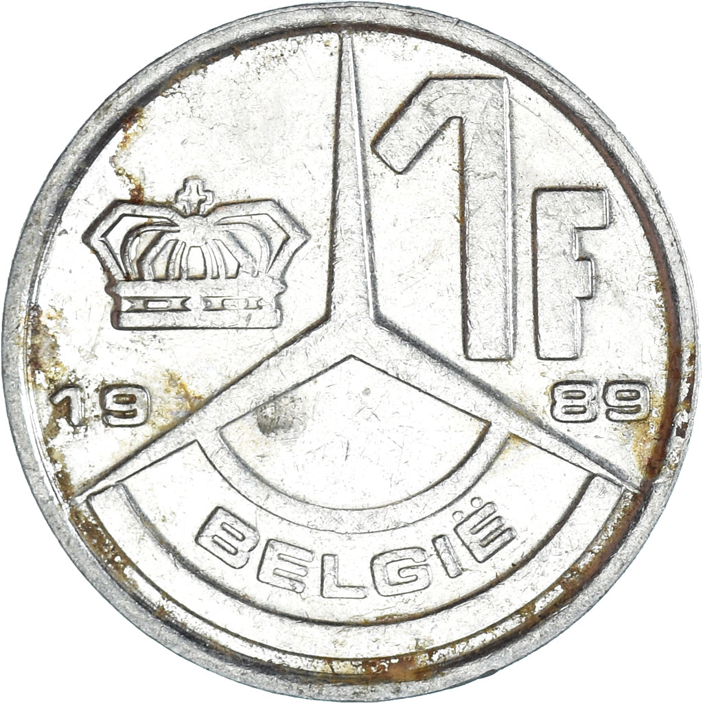 Moneda, Bélgica, Franc, 1989